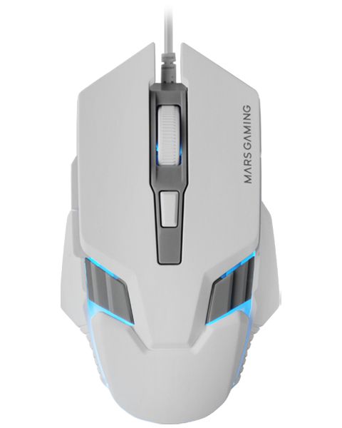 Mars Gaming MM024 Muis Gamen Rechtshandig USB Type-A Optisch 4000 DPI Wit