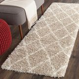 Safavieh Shaggy tapijt, SGM831, geweven polypropyleen lopers, 62 x 240 cm, beige/ivoor