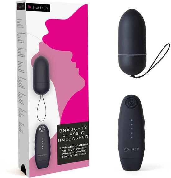 B Swish bnaughty Unleashed Classic Vibrator - Zwart - ABS - Penlite - Draadloos