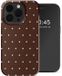 Selencia Hoesje - Apple iPhone 14 Pro - Backcover - Happy Dots Chocolate