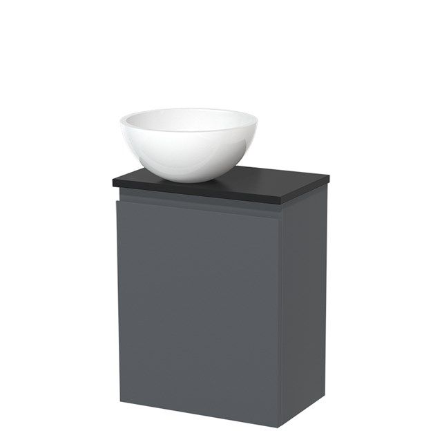 Maxaro Modulo Toiletmeubel - Donkergrijs - 41 cm - Mat Zwart
