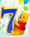 Disney Winnie de Poeh taartkaars nr 7