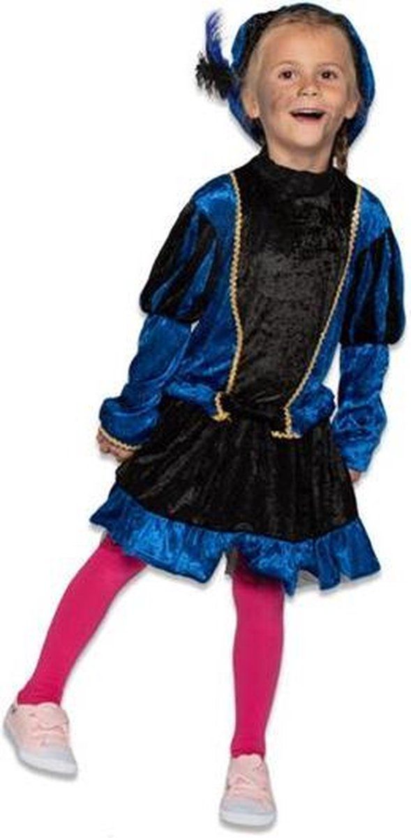 Witbaard Pietjurkje met petticoat blauw (mt 152)