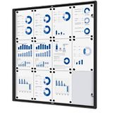 SHOWDOWN Syna Indoor Vergrendelbaar Notitiebord Economy SCXS 12x A4 Zwart
