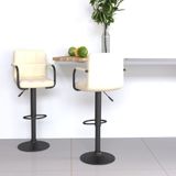 Maison Exclusive - Lot de 2 tabourets de bar en tissu crème