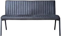 Merkloos Starfurn Eetkamerbank Tivoli - Antraciet Leer - 155x56x88cm
