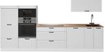 Vicco Complete keukeneenheid Fame-Line, Wit Landhuis/Wit, 340 cm, WB Eik