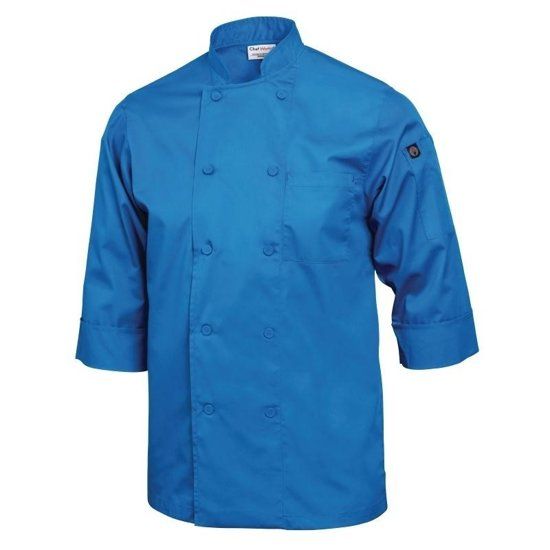 CHEF WORKS lite koksbuis blauw - Maat XS