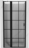 Mexen Mist porte battante pour douche gauche 115 cm, grille noire, noir