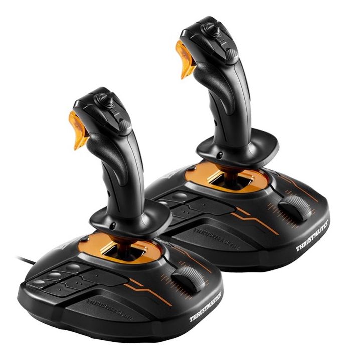 Thrustmaster T.16000M FCS SPACE SIM DUO Joystick - PC - Black, Orange