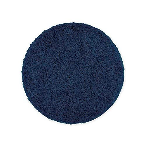 WohnDirect Badkamertapijt, rond, blauw, badmat, antislip, Ø 56 cm