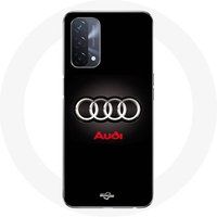 Maniacase Oppo A93 5G Audi auto logo grijs en rood