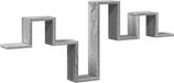 vidaXL Wandschap 104,5x10x43 cm bewerkt hout grijs sonoma eikenkleurig