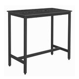ACAZA Bartafel - Keukentafel - 120 x 60 x 105 cm (L x B x H) - Zwart