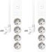 Set ELRO Set van 2 4-voudige contactdozen met overspanningsbeveiliging