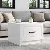 Maison Exclusive - Table basse, blanc laqué, 49 x 50 x 37 cm, panneau de particules