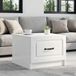 Maison Exclusive - Table basse, blanc laqué, 49 x 50 x 37 cm, panneau de particules