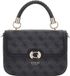 GUESS Orlina Sac à poignée supérieure à rabat Logo Charbon Logo Anthracite