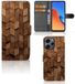B2Ctelecom Xiaomi Redmi 12 Book Style Case Wooden Cubes