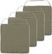 Hespéride Coussin de chaise Gerona - 4x - 40 x 40 cm - vert - carré - polyester - coussin de jardin