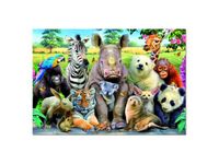 Educa Klassenfoto Dieren Puzzel | 1000 Stukken Volwassenen | 14+ | Legpuzzel 1000st | 68x48cm | Fix Puzzle lijm incl. | Vanaf 14+ (15517)