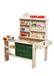 roba Speelgoedwinkel voor kinderen – met 4 laden, klok, bord, voorbank en zijtafel – met accessoires – holistisch spel – natuurlijk hout
