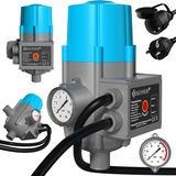 KESSER® Pressostat électronique pour pompe à eau pompe de relevage avec câble - interrupteur de pompe automatique 10 bar - bleu