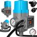 KESSER® Pressostat électronique pour pompe à eau pompe de relevage avec câble - interrupteur de pompe automatique 10 bar - bleu
