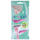 X-Epil - rasoir jetable femme 3 lames - lot de 4