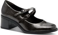 Tamaris Dames Pumps met riempje, Blokhak, Ronde neus, Lak, Brons, Maat 40