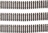 Luville - Fence Brown Lighted - Set van 3