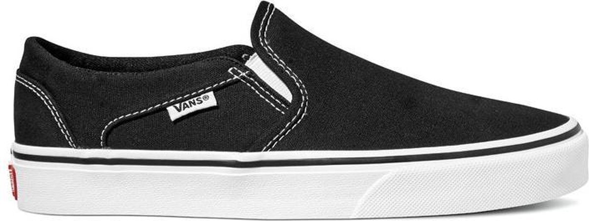 Vans WM Asher Dames Sneakers - Canvas Black/White - Maat 36