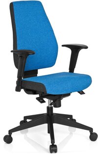 HJH OFFICE Bureaustoel PRO-TEC 500 stof lichtblauw / grijs