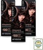 SYOSS 3 x Coloration 3-28 Pure Chocolade Coloration pour cheveux