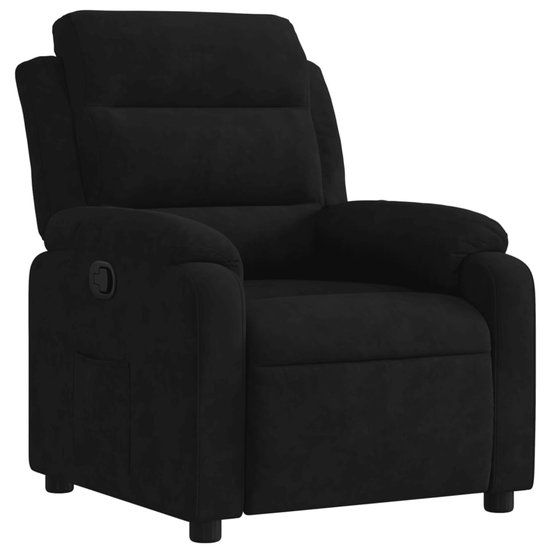 vidaXL Fauteuil verstelbaar fluweel zwart