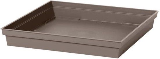 EDA Toscane Taupe Vierkante Onderschaal - L27 x B27 x H4 cm - Kunststof