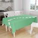Bonamaison Tafelkleed, Anti-Mold, Sneldrogend, Waterdicht, 100% Polyester Tafellaken, Petroleum Groen, Wit, 140 x 160 Cm