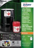 Avery Ultra-heavy duty etiket - 52x74mm wit 50vel 16et.per vel