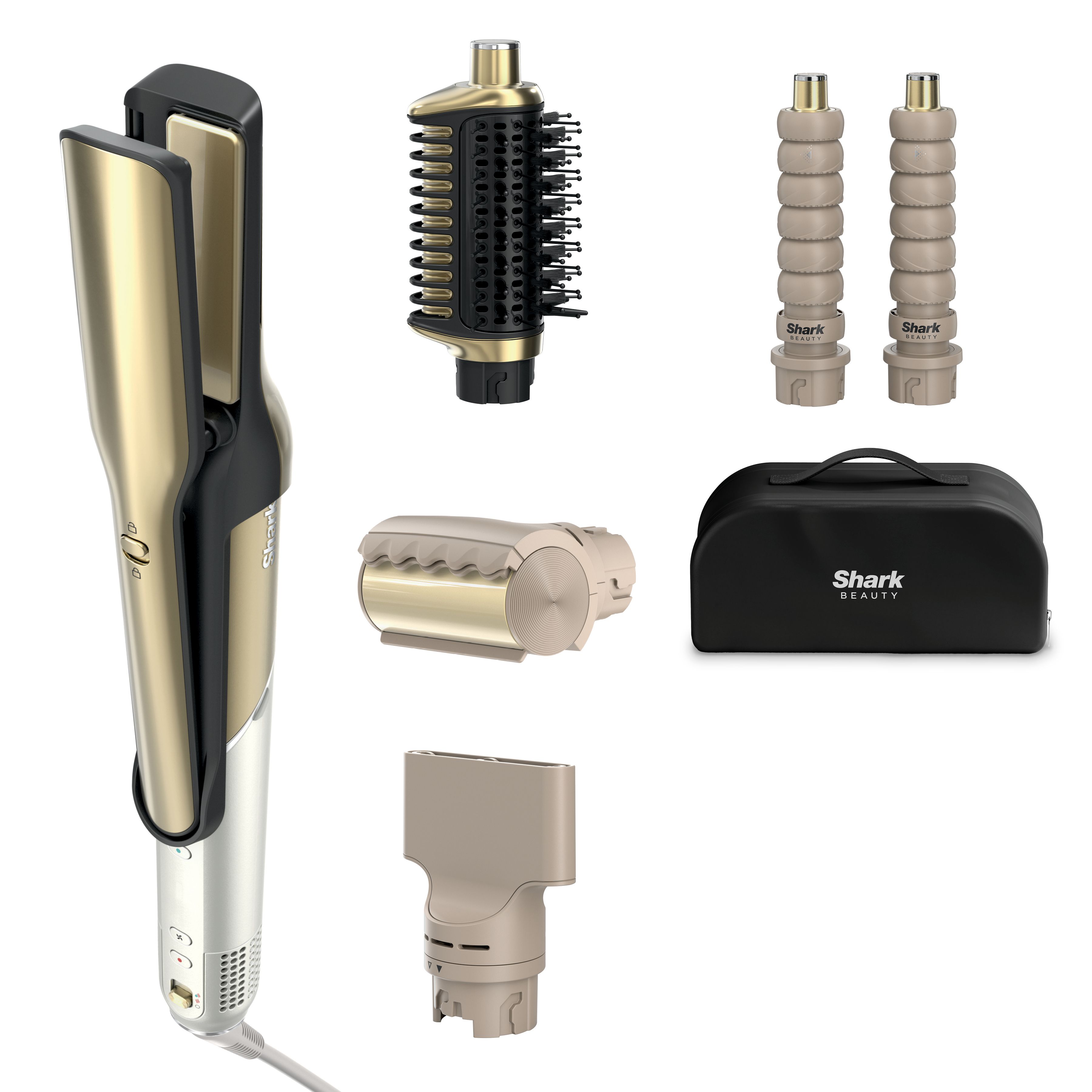 Shark Glam 5-in-1 Multistyler en Föhn - Goud/Wit - HD6051SEU