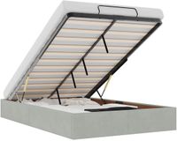 vidaXL Bedframe 120x200 cm Fluweel Lichtgrijs