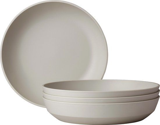 Mepal Silueta Diep Bord - 4 stuks - Nordic White - Ø21 cm