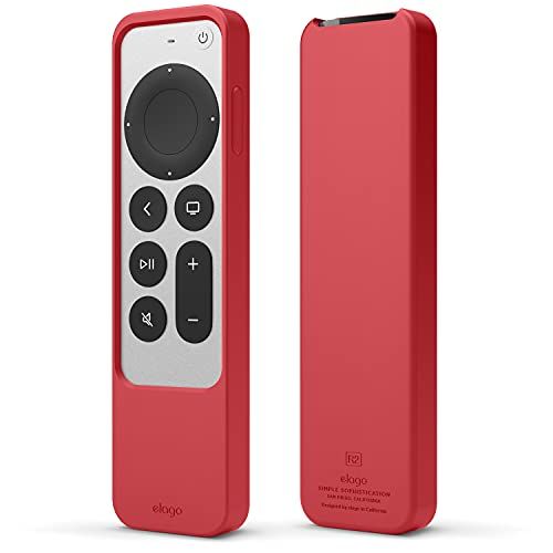 Elago R2 Dun Hoesje Compatibel met Apple TV 4k Siri Afstandsbediening 2e Generatie (2021) - Dun Ontwerp, Licht van Gewicht, Schokabsorptie, Volledige Toegang tot Alle Functies (Rood)