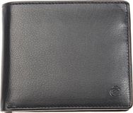 Esquire Compact Portefeuille Homme Cuir Noir RFID 10 Cartes 17 Compartiments