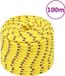 vidaXL Boottouw 12 mm 100 m polypropyleen geel