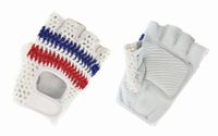 AGU Classic - Fietshandschoenen - Vingerloos - Unisex - Wit - L - Polyester breiwerk - Schuimvulling - Klittenbandsluiting