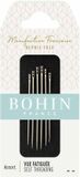 Bohin Zelfrijgende Blindennaalden assortiment nr. 4-6-8 - 6 stuks