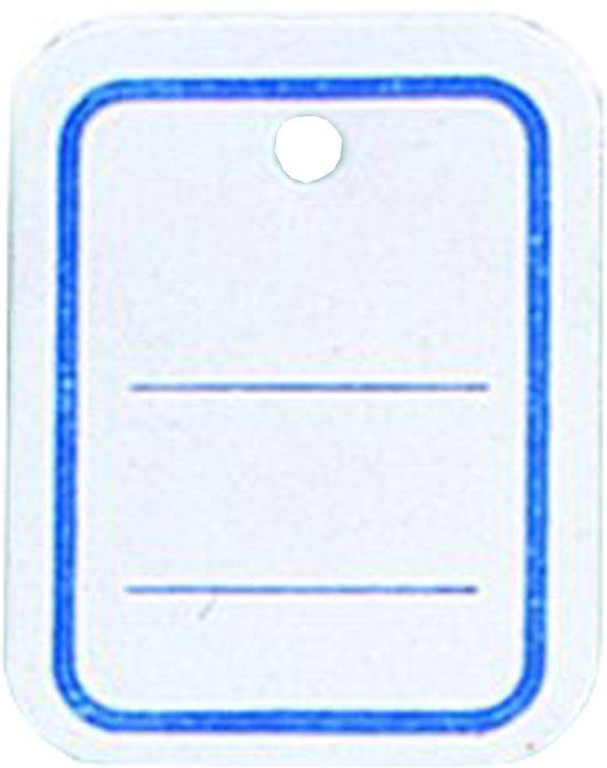 APLI hanglabel, 30 x 37 mm, met gat, gelinieerd