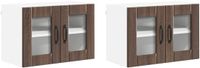 vidaXL Wandkast LUCCA - Bruineiken - Bewerkt hout