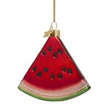 Vondels Boule de Noël en verre - Melon Point 9.5cm Multi 1 Pièce