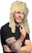 Boland Carnaval Verkleed set Rocker/biker - Heren - pruik in het blond en arm sleeves met tatoeages